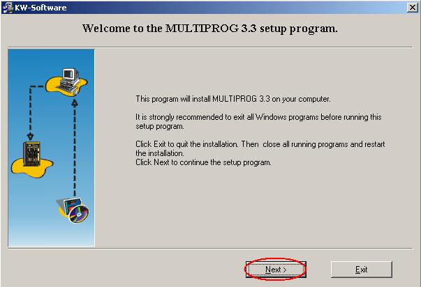 Chapter 3 KW Multiprog Installation 3.1 Multiprog Installation Procedure 1.