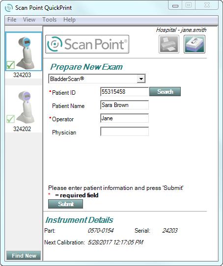INTRODUCING SCAN POINT QUICKPRINT Scan Point QuickPrint is a utility designed to work with Scan Point and is capable of communicating with all instruments that offer Scan Point connectivity.