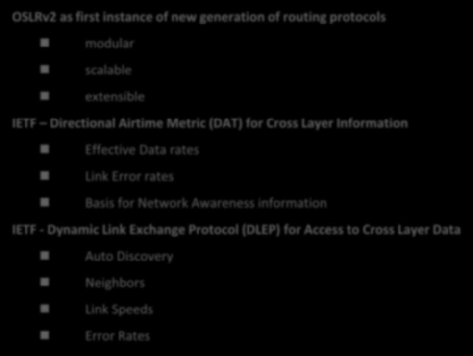 extensible IETF Directional Airtime Metric (DAT) for Cross Layer Information IETF