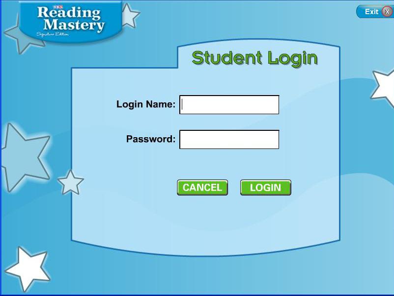 4. Student Experience rie 4.1 Student Login Click the student icon on the desktop to access the student login screen.