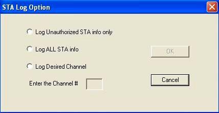 9. Alarm: If the Alarm Button is clicked ON during the Channel Survey Mode, an alarm will be sounded every time an authorized STA is detected. By default, this feature is turned off.