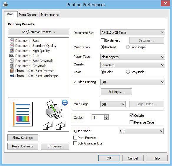 Network Service and Software Information You can also make settings for