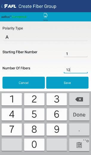 FOCIS Flex pp Overview To Create a New Fiber Group Within a Project To set Starting Fiber Number J and Number of Fibers K parameters, tap the desired parameter.