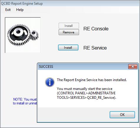 To start the installation, go to the REPORT_ENGINE folder in the QCBD Public folder on the network.