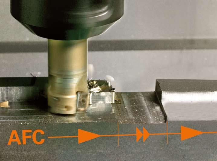 AFC Adaptive feed rate control (option) The feed rate during milling operations is usually chosen depending on the material to be machined, the cutting tool and the cutting depth.