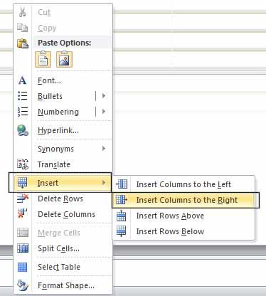 PowerPoint 2010 Foundation Page 102 You will see the new column displayed to the right of the