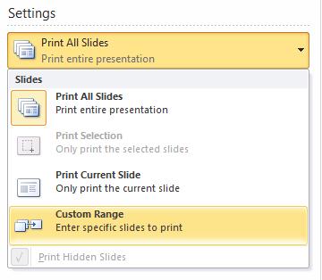 PowerPoint 2010 Foundation Page 229 Setting the number of slides per