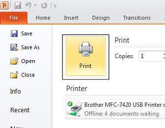 If required click on the Print on Both Sides option.