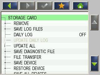 option. Note: After a Storage card is connected, it can take from 10 seconds up to several minutes before the STORAGE CARD option will be visible in the menu.