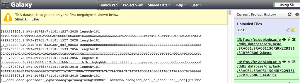 Once the RNA-sequence FASTQ file has been uploaded you can start the RNAseq pipeline.