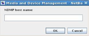 In the Device Hosts window, NDMP is now listed in the Optional Devices to be Scanned column for the media server.