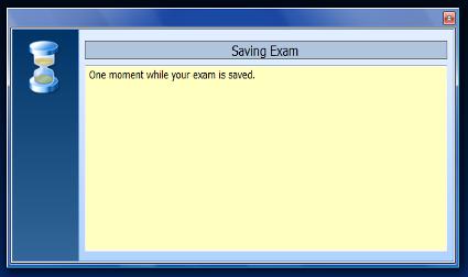 Your exam will be saved on your computer and to the USB key (if you are using a USB key and tested it at the beginning of the exam). Securexam will shut down.
