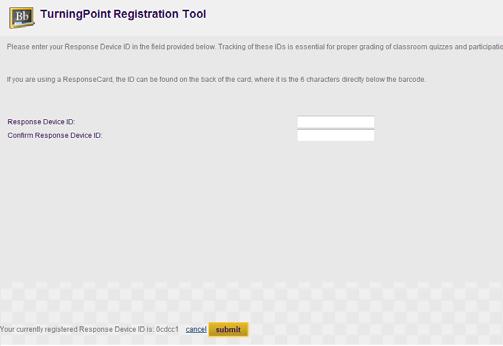 with customizing the Course Menu. 2. Click TurningPoint Registration Tool. 3.