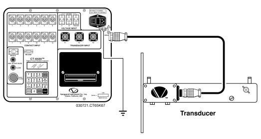 8.6 Transducer Connection A typical transducer connection is shown on Figure 8.0.