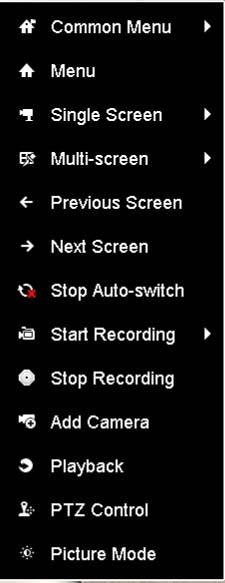 Using the Short Menu Right click your mouse while you are viewing the live video. The short menu will be popped out. Click Yes to start continuous recording.