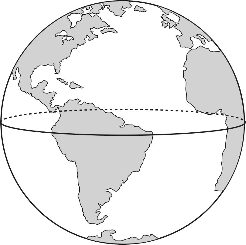 30. Tiffany wants to calculate the volume of her globe. The globe is in the shape of a sphere, as represented by the picture below.