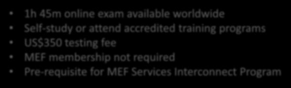MEF-CECP is a Globally Recognized, Vendor Neutral Certification