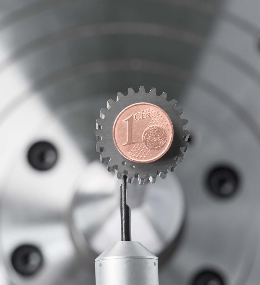 FULLY AUTOMATIC ROUGHNESS MEASUREMENT "IN MINIATURE" Klingelnberg now has a new roughness probe that is capable of measuring gear teeth with a module as small as 0.
