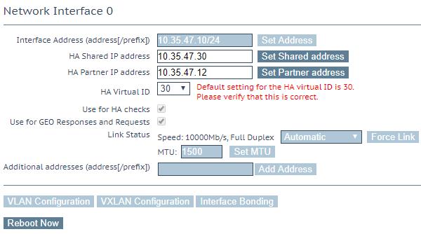5 Setting Up HA 7. Specify the desired shared IP address in the HA Shared IP address field and click Set Shared address. 8. A confirmation message may appear. Click OK.