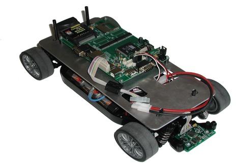 Page 31 Excursion II: Development of a demonstrator platform Idea: Resize the real environment -Combination of a self-driving model car and a Software Defined Radio (SDR) for communication Car