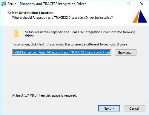 Driver Installation Before you install the integration driver, make sure Rhapsody is not running.