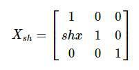 (B) Shearing A transformation that slants the shape of an object is called the shear transformation. There are two shear transformations X-Shear and Y-Shear.