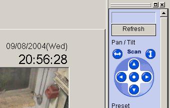 2.5 Network Camera Recorder Window Page Selection tab Monitoring Image: Displays the current image (see