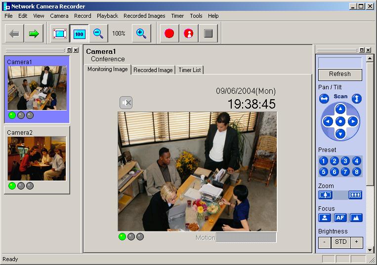 2.5.1 Monitoring Page Camera name The comment of registered camera is displayed. Date and time on your PC is displayed.