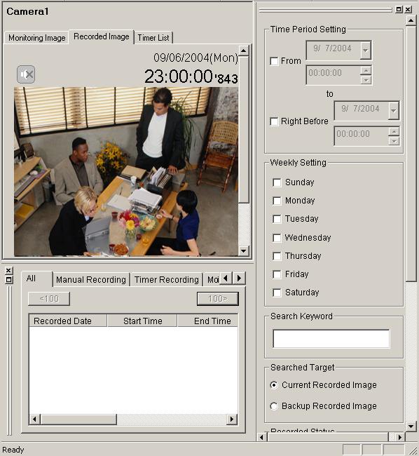 2.5.2 Recorded Image Page The recorded image page displays recorded image list of the selected cameras and plays recorded images.