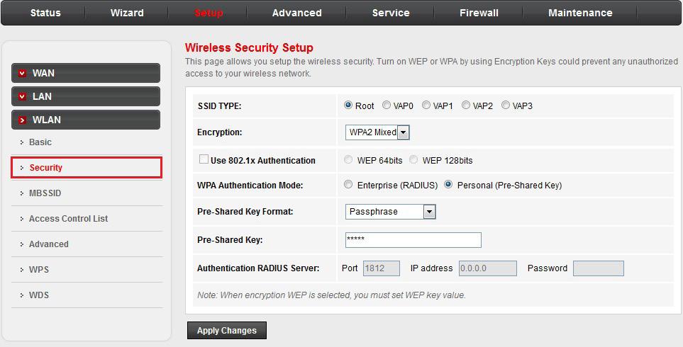 Setup Channel Number: Select the channel the router uses for Wi-Fi: Auto, 5,6,7,8,9,10,11. Unless you have specific requirements to use a specific channel, leave this setting at Auto.