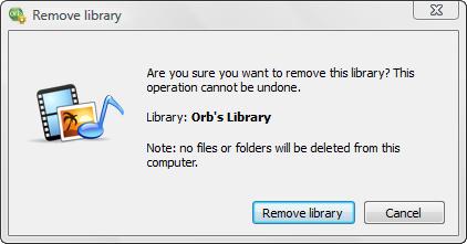 Removing Library Select the library that you want to remove under Media Libraries and then click on Remove to