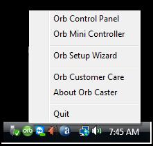 Introduction The Orb Control Panel lets you view and change various settings and functionalities of the Orb Caster Media Server software running on your PC or Mac.