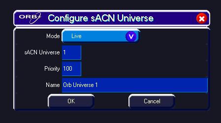 Setup sacn (ANSI-E1.31) All ZerOS consoles running version 5.4.0 or higher can now output the new Streaming ACN standard for DMX over Ethernet transport.