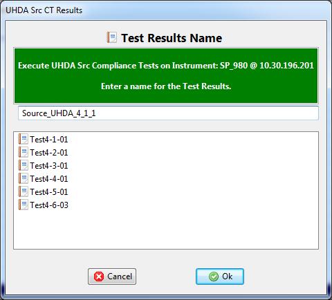 Click on the Execute Tests activation button to initiate the test