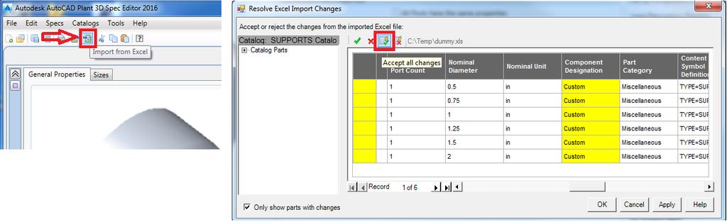 Importing the Changes from the Excel File 14.