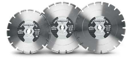 DIAMOND BLADES All diamond blades are produced in Germany and are ISO 9001 certified.