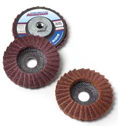 SURFACE CONDITIONING DISCS Special reinforced, heavy duty material designed to remove rust, heavy oxidation, blending, finishing and general surface preparation prior to painting or plating without