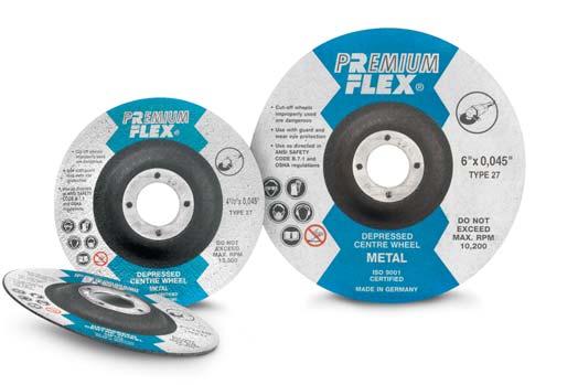 New Label Now in Stock All PremiumFlex wheels now have a new look METAL CUT-OFF WHEELS FOR ANGLE GRINDERS Special thin cutting wheels for use on angle grinders.