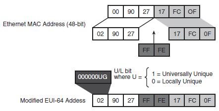 Interface Identifiers in IPv6 Addresses EUI-64 Format IPv6