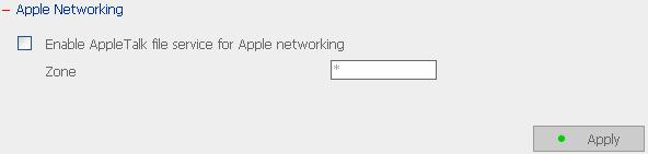6.5.3 Apple Network To use TS-411U on Apple MAC operating system, enable AppleTalk network support.