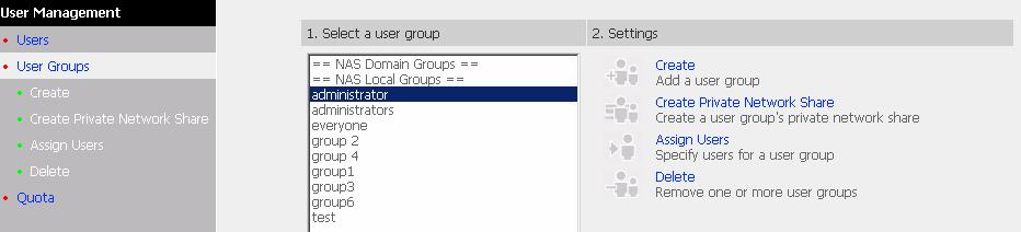 6.7.2 User Groups User group is a collection of users with the same access right to files or folders.