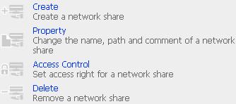In a standard operation environment, you can create different network share