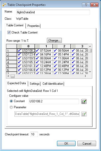 Lesson 6: Creating checkpoints and output values e. In the Define Row Range dialog box, select the All rows radio button and click OK.