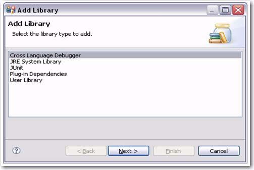 USING RAPID SQL DEVELOPER DEBUGGER > USING CROSS-LANGUAGE DEBUGGING 3 Select Cross Language Debugger and click Next and then Finish.