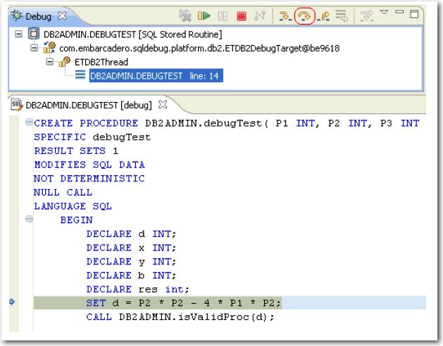 USING RAPID SQL DEVELOPER DEBUGGER > OVERVIEW Once the plug in is installed, you can debug code from Data Source Explorer.