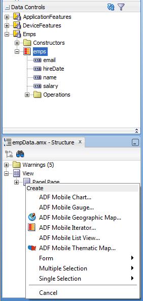 ADF Binding Simplify UI Creation Drag and drop service components to