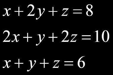 5/3 times row 3 from row 1 The solution to the system is x = 1, y = 1, and z = 2.