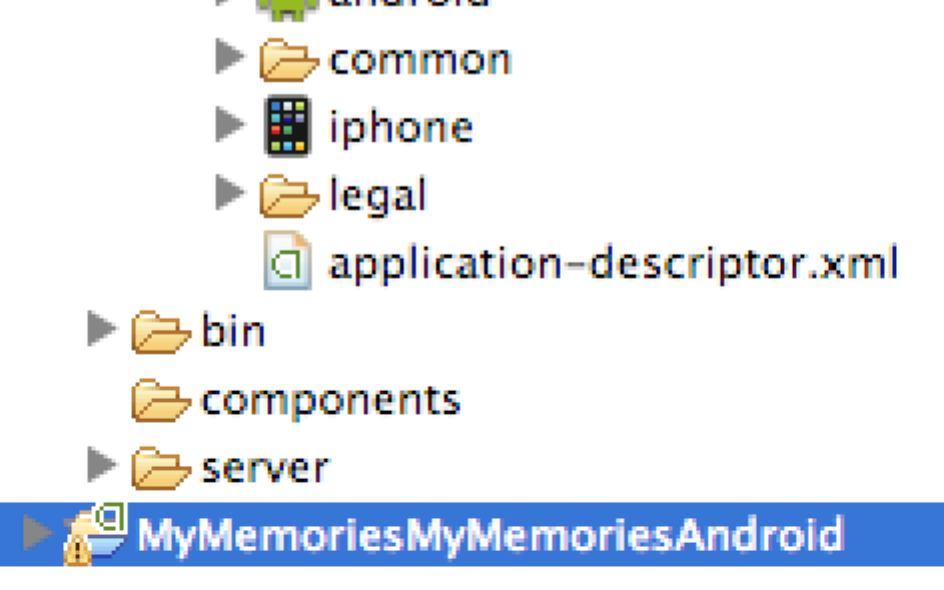 You will see a new folder named android appears under the MyMemories
