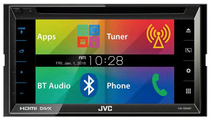 2" WVGA) and Built-In Bluetooth 6.2" WVGA * * iphone only KW-V620BT 6.
