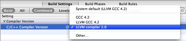 Trying Out the New LLVM Compiler 2 Within Xcode 4 Default compiler for new projects Select your compiler in the